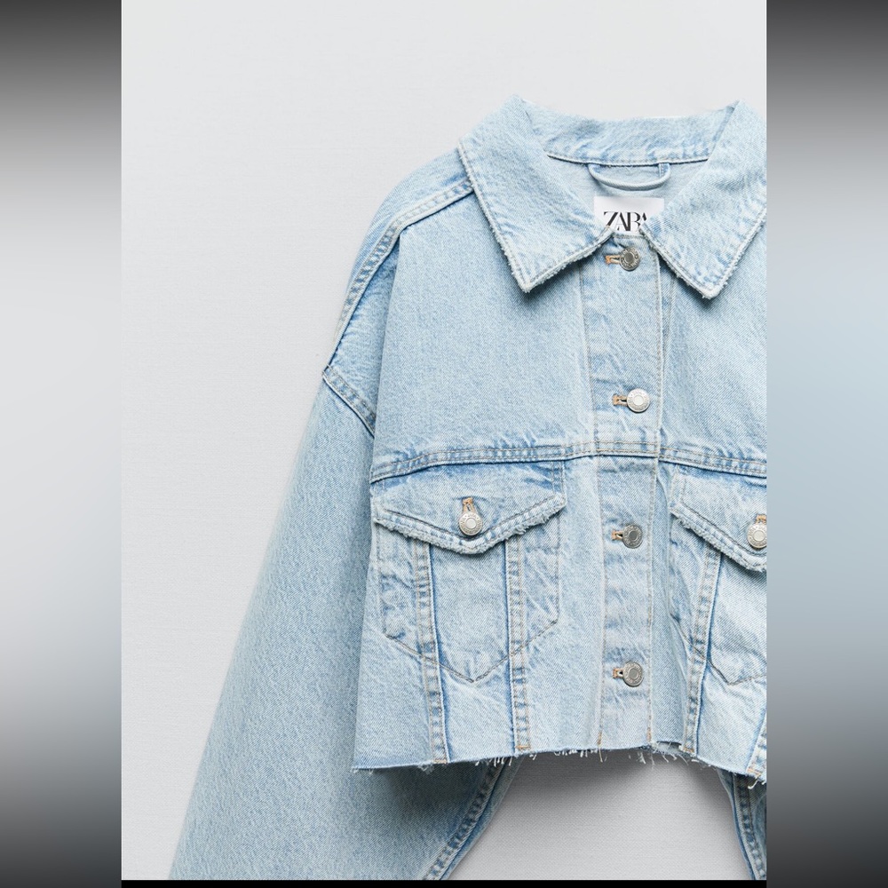 Denim cropped jacket denim